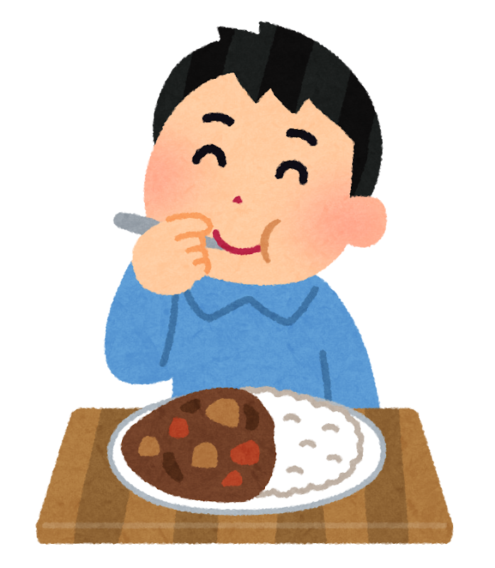 カレーを食べる人