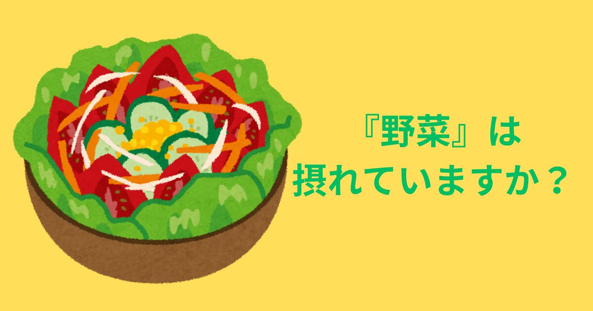野菜は摂れていますか？