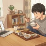 動画を見ながら食事アイキャッチ