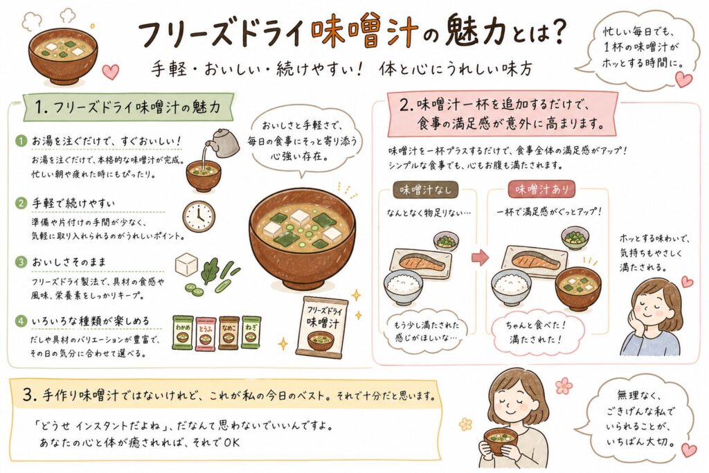フリーズドライ味噌汁　まとめ