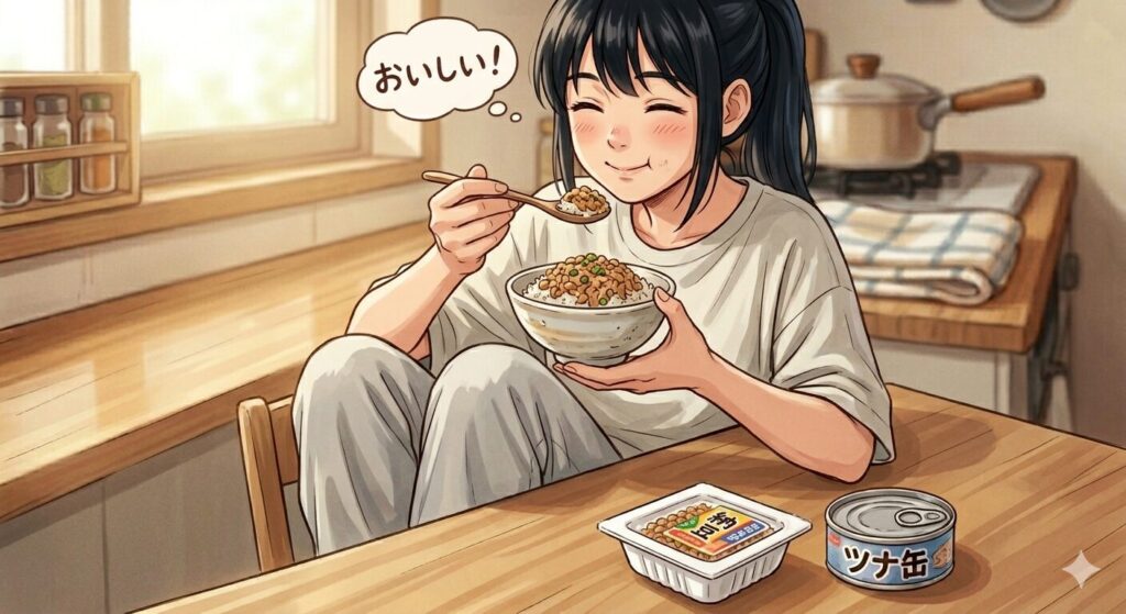ツナ缶と納豆